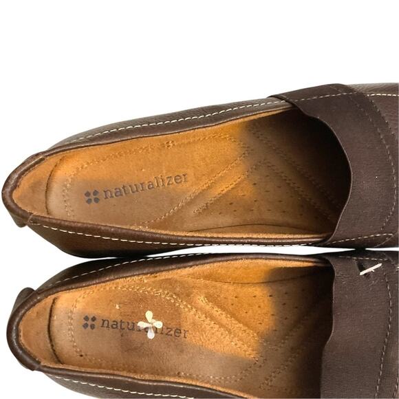 Naturalizer Shoes Fairlee Loafers Flats Brown Leather Slip On SZ 7M - Picture 10 of 11
